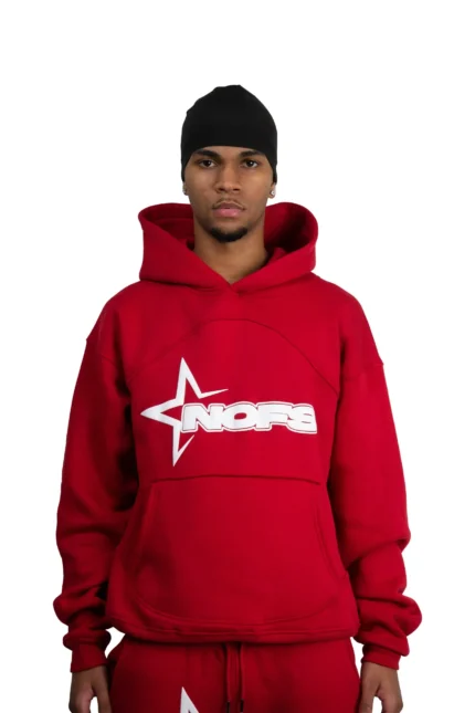 NOFS Hoodie in Whine Red