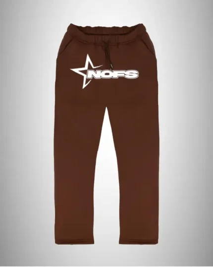 Nofs in Brown Sweatpants