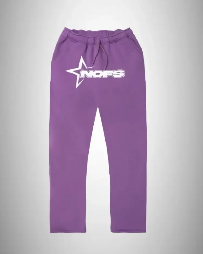 Nofs in Purple Sweatpants